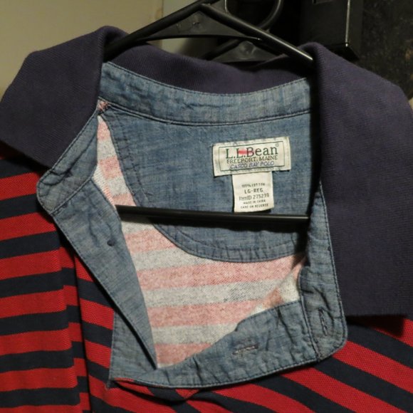 7 LL Bean Casco Bay Polo Shirts Mens Large - Picture 3 of 8